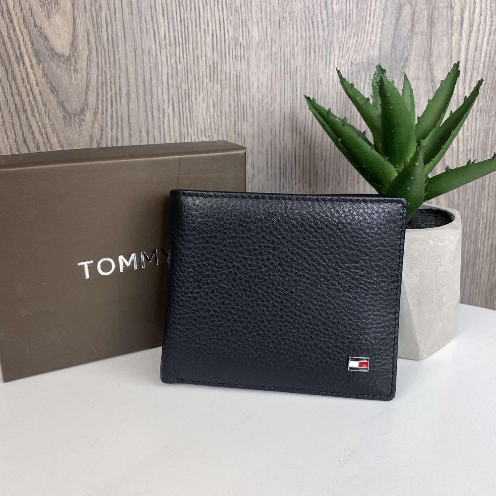 Чоловічий гаманець портмоне люкс в стилі Tommy Hilfiger, чоловічий портмоне на магніті Томмі чорний ( 24764 ) Харьков - изображение 2