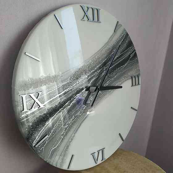 Часы настенные 50 см из эпоксидной смолы ручной работы Днепр