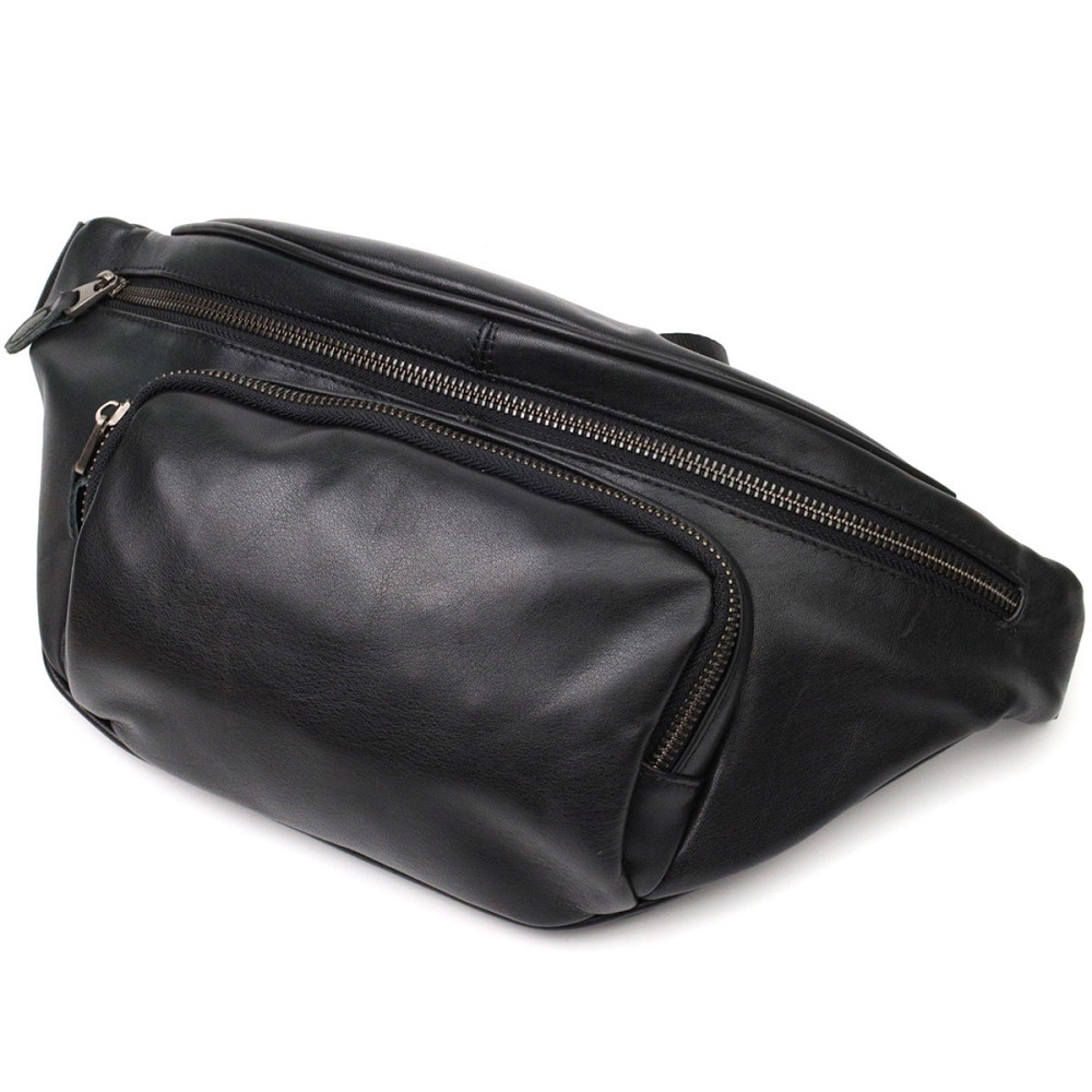 Уникальная мужская сумка через плечо из натуральной кожи SHVIGEL sale_15012 Черная Киев - изображение 3