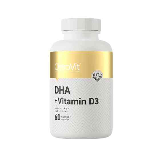 Докозагексаєнова кислота (DHA) + Вітамін D3 Ostrovit DHA + Vitamin D3 60 caps Луцьк