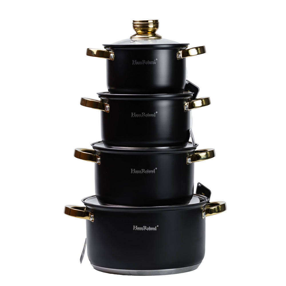 Yiwu Набір каструль з нержавіючої сталі 4 штуки 6,1/3,9/2,8/2,1 л Київ - фото 6