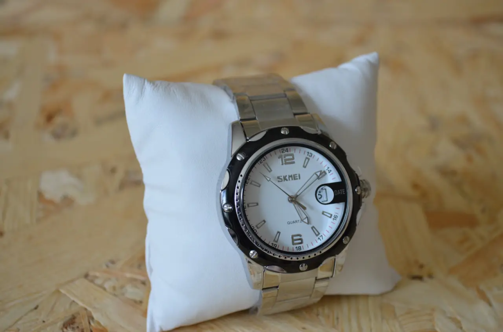 Мужские наручные часы Skmei Robby Steel 0992S Серебистый с белым Киев - изображение 6