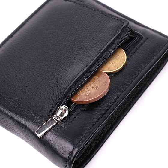 Шкіряне чоловіче портмоне із затискачем ST Leather 22481 Чорний Київ