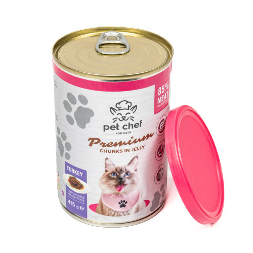 Влажный корм для кошек Pet Chef с Индейкой 415 г Киев - изображение 3