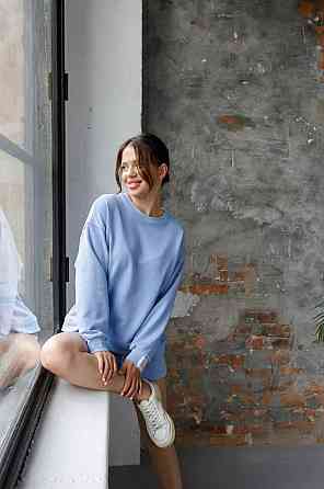 Костюм спортивний жіночий худі з шортами Блакитний M/L Харків