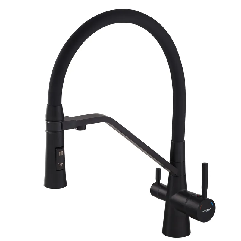 Кухонный смеситель Mixxus Premium Magnet 021 черный REFL.BLACK (MI6974) Харьков - изображение 1