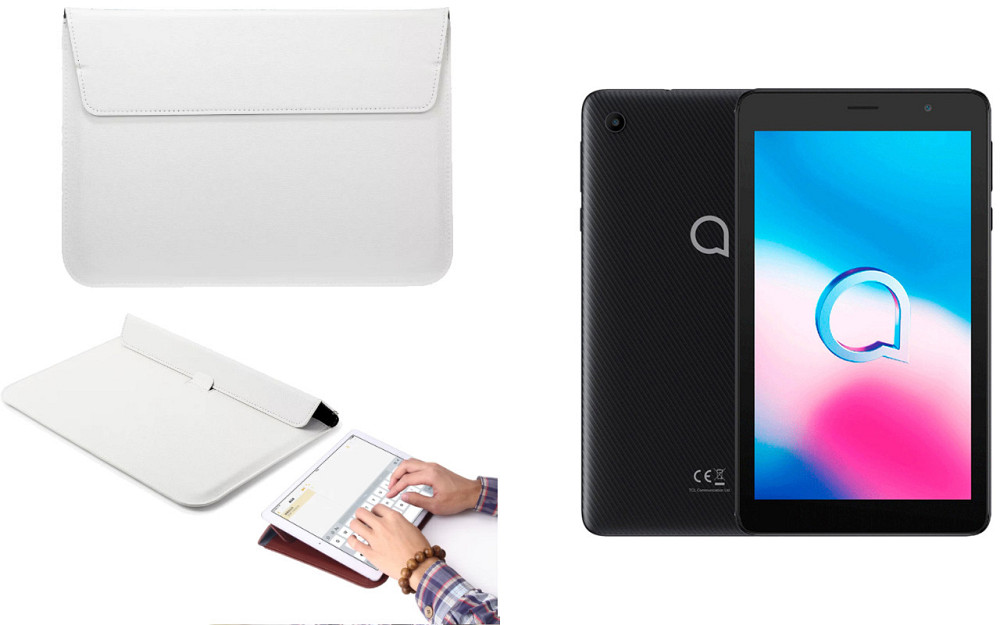 Чехол-конверт VitoCase для Alcatel 1T 7 4G (9013X), с функцией подставки для планшета Белый Киев - изображение 1