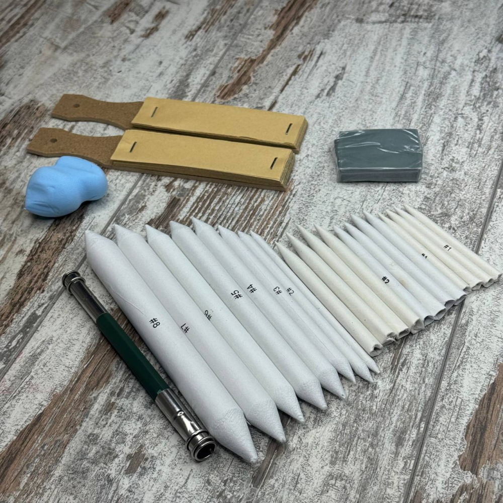 Набор инструментов для растушевки рисунка 25 предметов, художественный, кисти и аппликаторы Киев - изображение 2