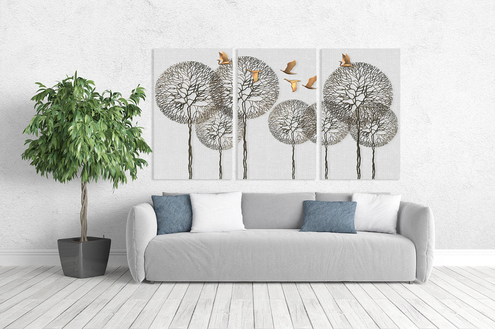Модульна картина у вітальню/ спальню     Дерева       ART-091_3A Київ - фото 2