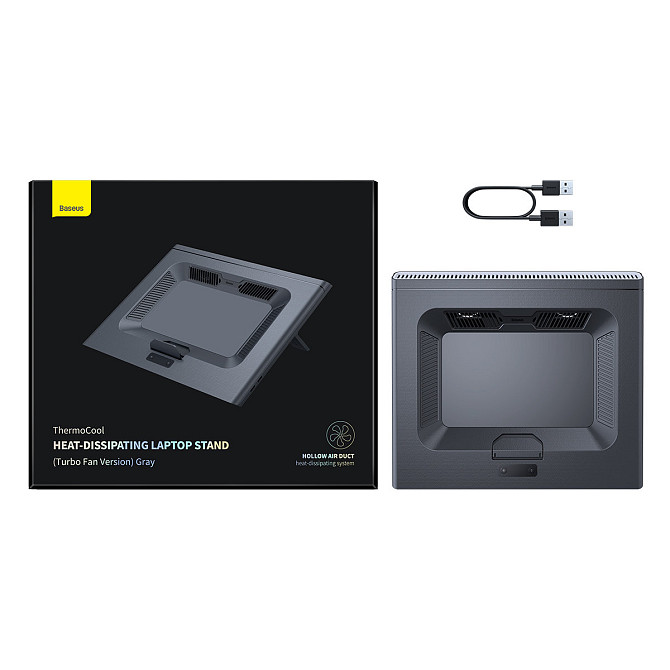 Підставка для ноутбука до 21" Baseus ThermoCool Heat-Dissipating Laptop Stand LUWK000013 (Cіра) Николаев - изображение 10