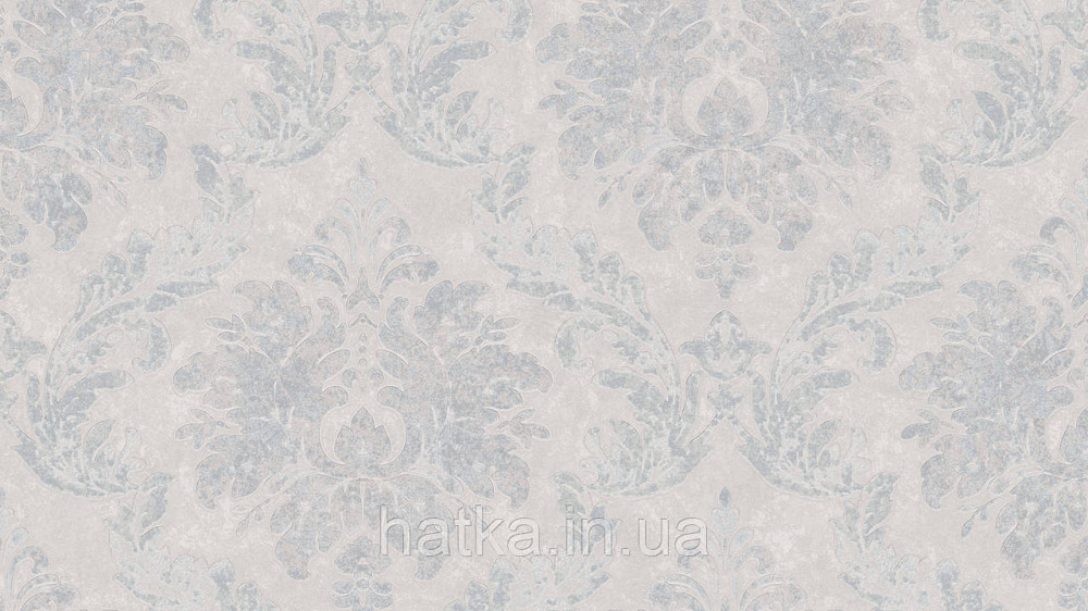 Шпалери метрові вінілові на флізеліні Sintra Classic класика вензель структурні сріблясті на бежевому 406625 Київ - фото 1
