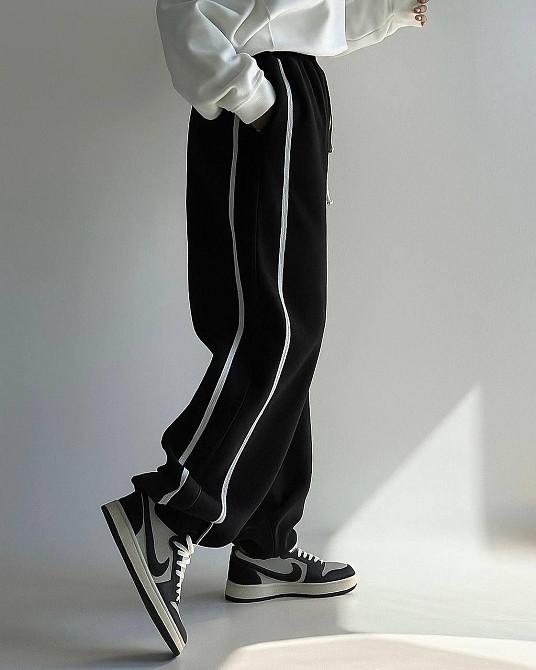 Жіночі стильні широкі штани тринитка на флісі Одеса - фото 2