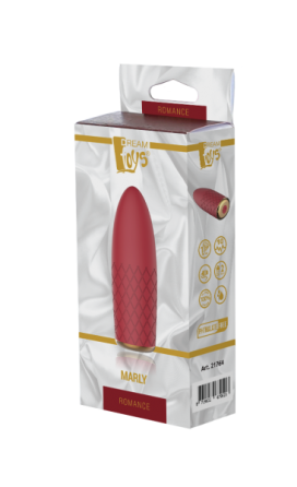 Компактный вибромассажер с рельефной поверхностью Dream Toys Marly, бордовый, 11 х 4 см Sex Aura Киев