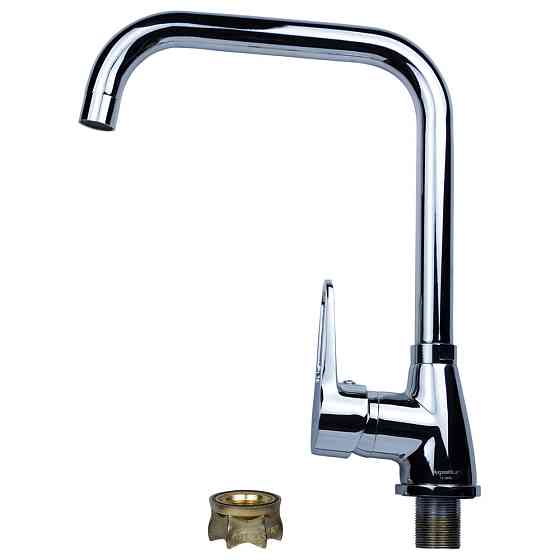 Смеситель HL Ø35 для кухни Г-гусак на гайке AQUATICA HL-4B230C (9734110) Киев