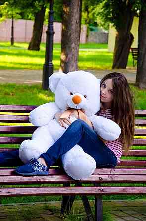 Плюшевий ведмедик М'яка іграшка Томии 100 см Білий Тернопіль