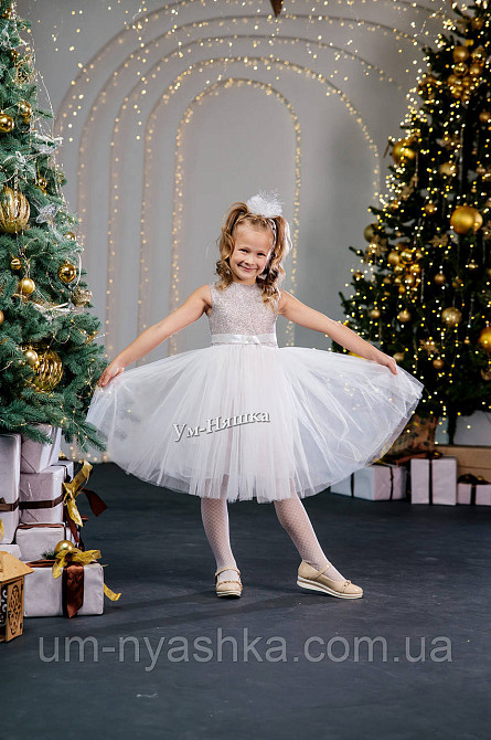 Детское нарядное платье Снежинка с блестками Кривой Рог - изображение 8