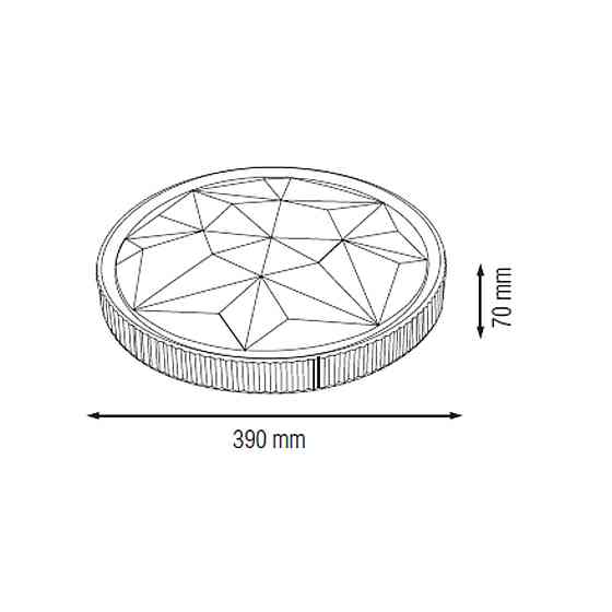 Світильник накладний "AZTEC-36" 36W 4200K (білий) Одеса