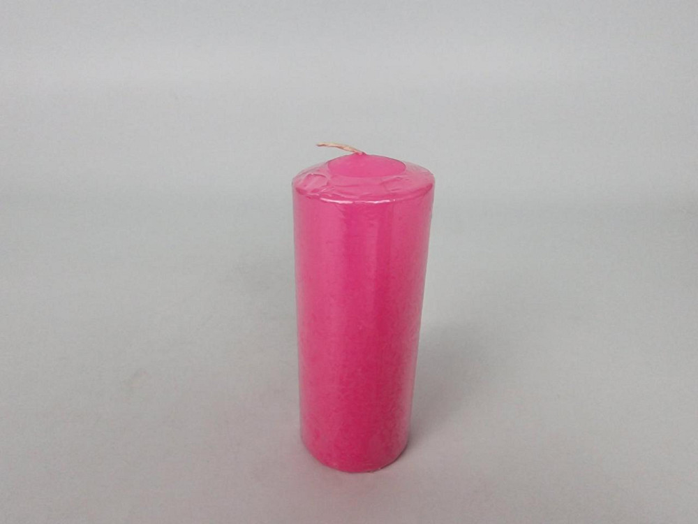 Цветная Цилиндр парафиновая свеча (60/150) РОЗОВАЯ крашеная  внутри белая (1 шт) Харьков - изображение 1