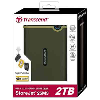Зовнішній жорсткий диск 2.5" 2TB Transcend (TS2TSJ25M3G) Вінниця