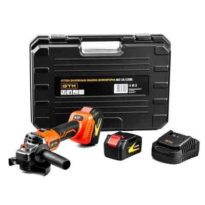 Шлифовальная машина GTM AGC18/125BL, 125мм, 18В, 3000-8500об/мин, 2x4Ah (AGC18/125BL) Винница