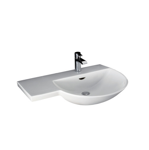 Раковина з поличкою Rak Ceramics Reserva Wing 75x81 см Білий Вінниця - фото 2