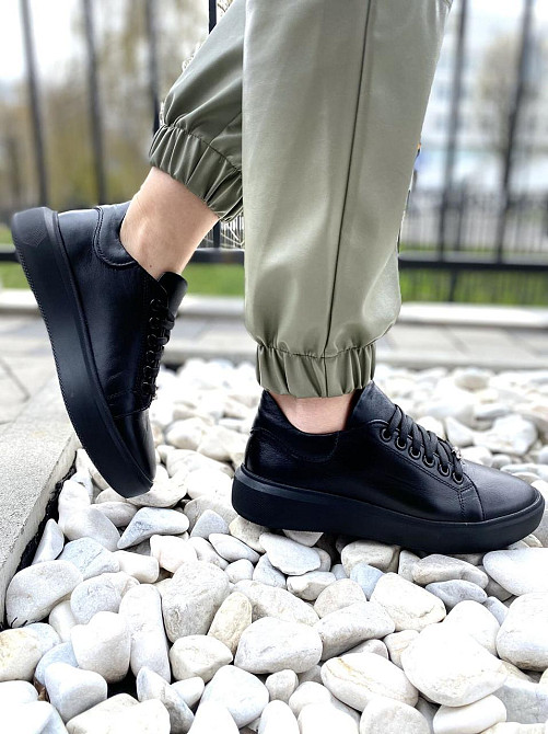 G.S.V. Кеди жіночі G.S.V. L-1 чорні (весна-осінь, шкіра натуральна) (3161) 37р.38р.39р. Коломыя - изображение 4