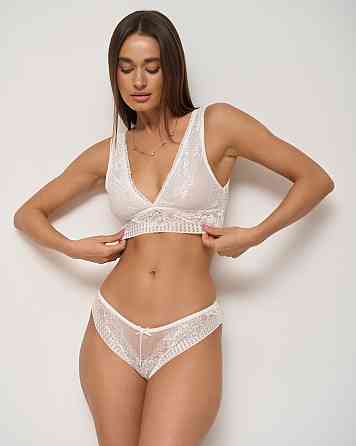 Нежный комплект без Push-up - браллет с трусиками Nicoletta 80275 Молочный, 75B, 80B, 85B, 90B Киев