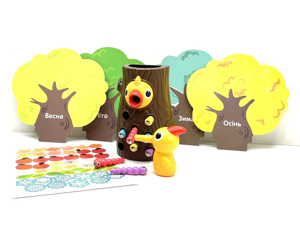 Гра магнітна Limo Toy Нагодуй дятла пташка і 8 черв'ячків (FT 0015) Чернігів - фото 3