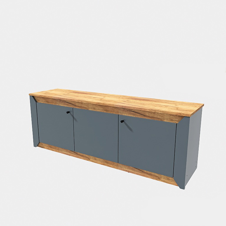 Тумба под телевизор Эверест Нордик ТВ-1500 Графит + Дуб крафт золотой (DTM-5542) Львов - изображение 7