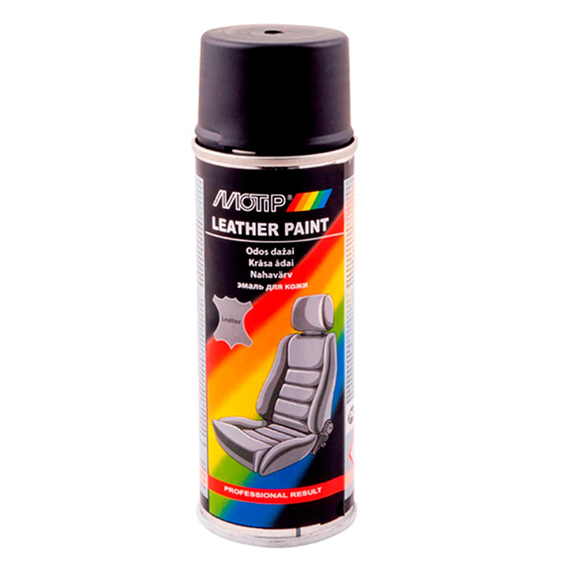 Фарба для шкіри та вінілу Motip Leather & Vinyl Paint чорна аерозоль 200мл Львів - фото 1