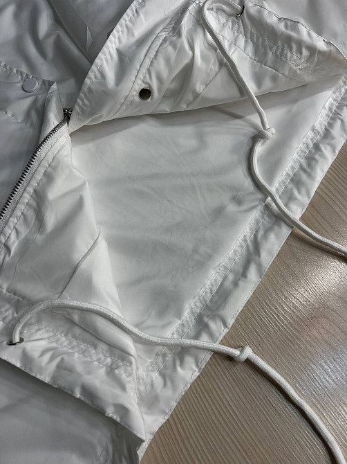 Куртка женская Lady Yep 9096-1 оверсайз ветровка удлиненная с капюшоном, белый, one size Киев - изображение 4