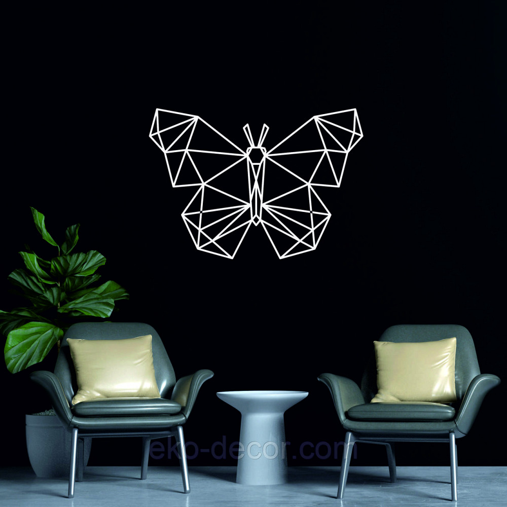 Декоративне настінне Панно «Метелик», Декор на стіну 90*63 см, Білий Київ - фото 3