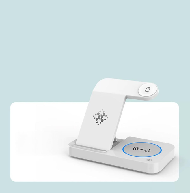Уцінка Бездротова зарядна станція 4-в-1 MagSafe Wireless Fast Charge 15 Вт для смартфона, Apple Watch, навушників та телефону, USB Київ - фото 7