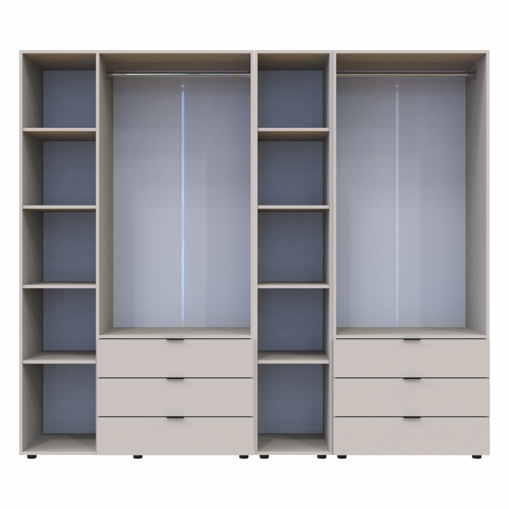 Комплект шаф для одягу Doros Гелар (3 шт.) 231,9х49,5х203,4 см Кашемір (DRS-011250) Львів - фото 6