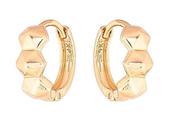 Сережки кільця позолота 18K «Декоративний візерунок» 288875 ТМ XUPING Київ