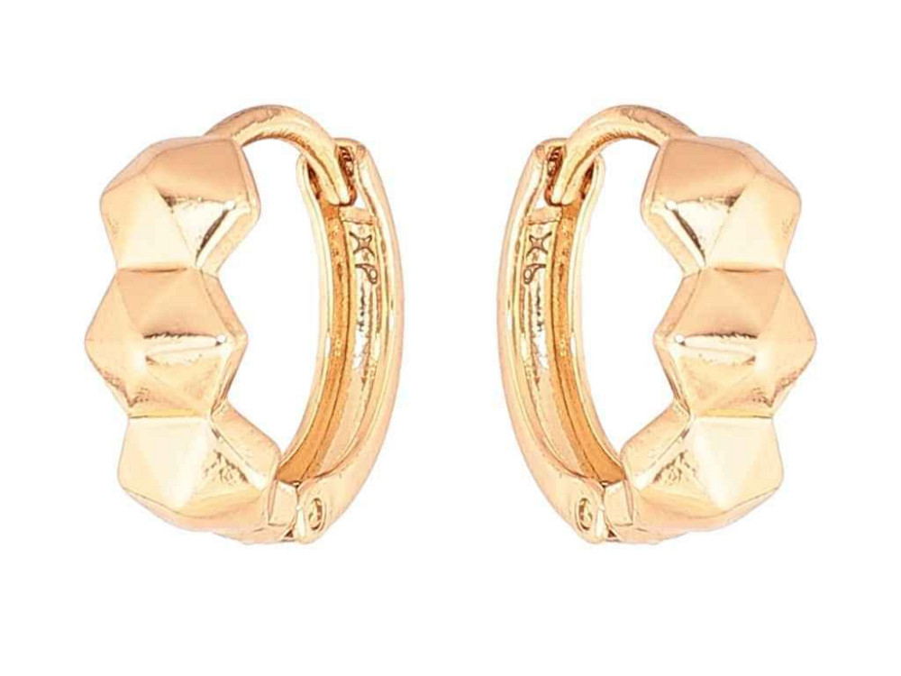 Сережки кільця позолота 18K «Декоративний візерунок» 288875 ТМ XUPING Київ - фото 1
