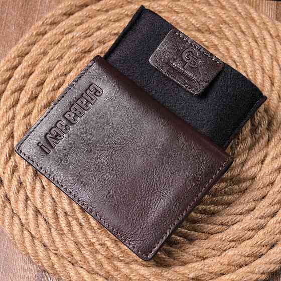 Шкіряна обкладинка на військовий квиток Слава ЗСУ (GRANDE PELLE) Київ