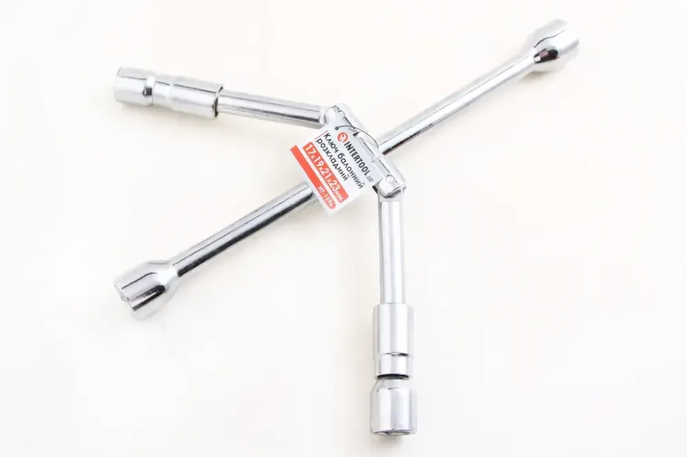 Ключ колісного хрестобру, складна 17, 19, 21, 23 Intertool Вінниця - фото 1