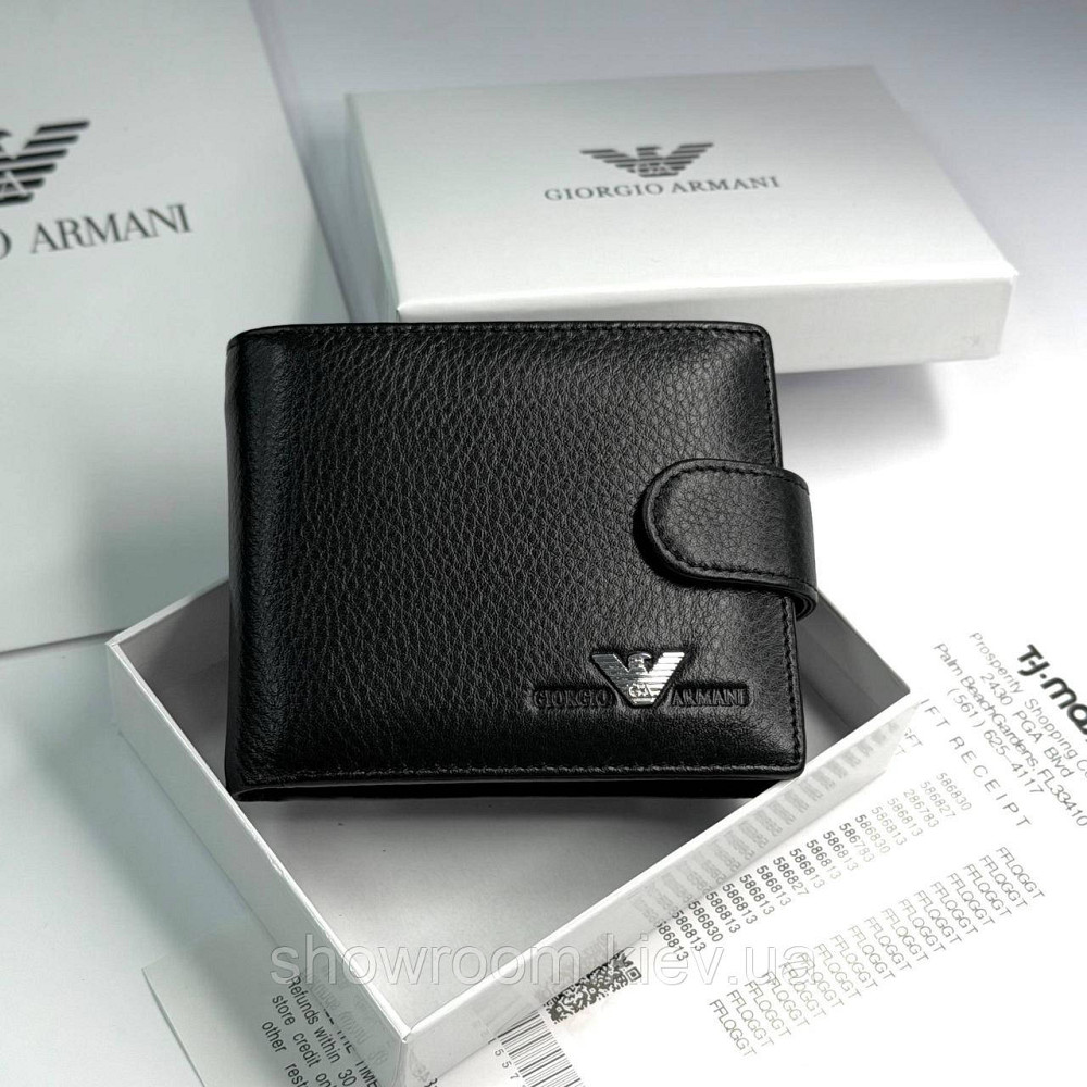 Мужской кожаный зажим на застежке Armani (6603) Киев - изображение 3