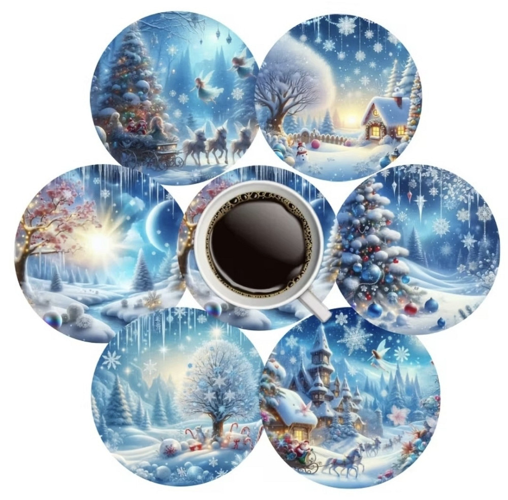 Комплект різдвяних підставок під чашки 6 шт №1 Смела - изображение 3