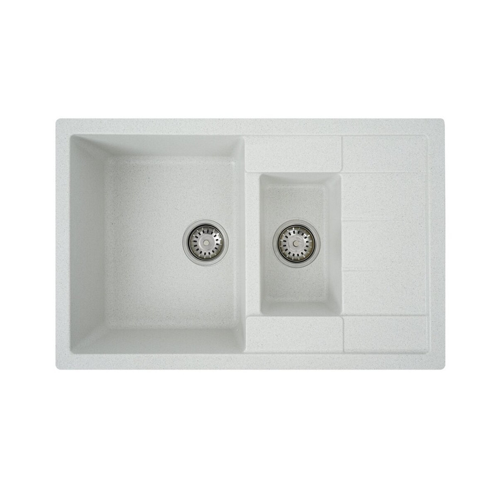 Гранітна мийка для кухні VALESO TOSKANA 7850W матова Біла в крапку Коломыя - изображение 1