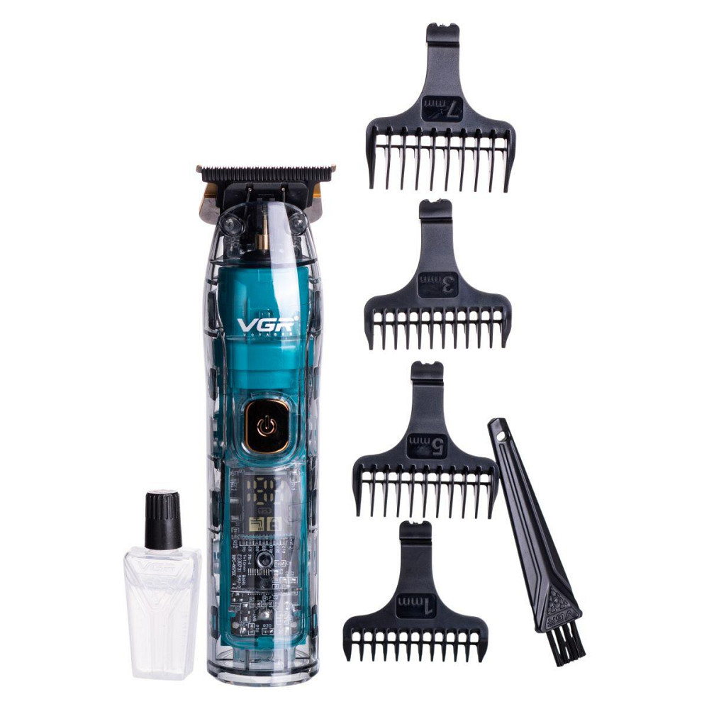 Аккумуляторный триммер с 4 насадками VGR V-961 Зеленый Киев - изображение 7