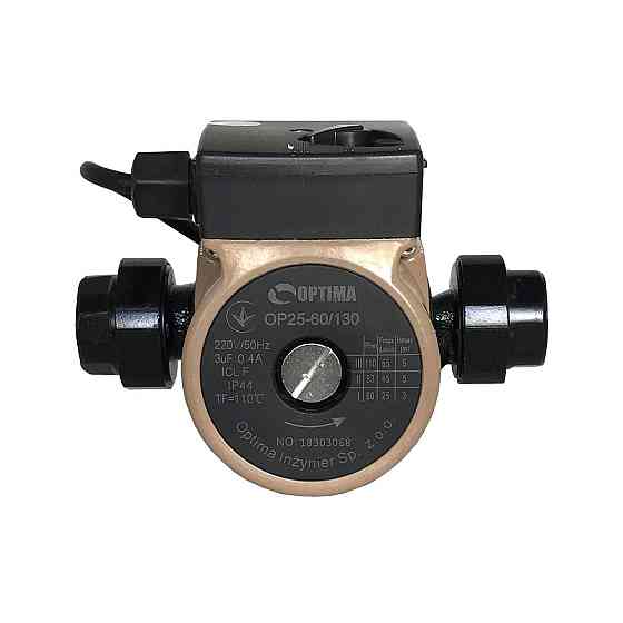 Насос циркуляційний Optima OP25-60 130мм + гайки, + кабель з вилкою (000008366) Київ