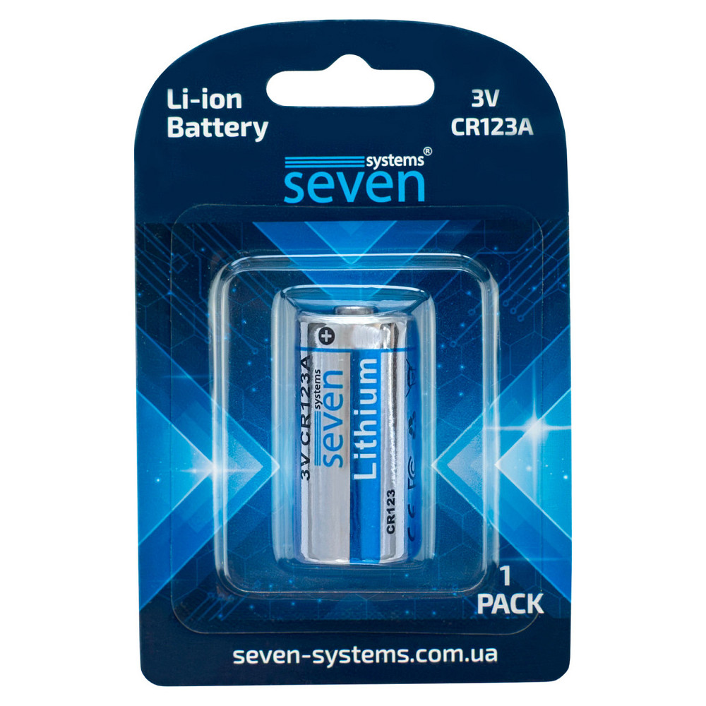 Батарейка SEVEN CR123A Lithium 3V 1 шт Київ - фото 3