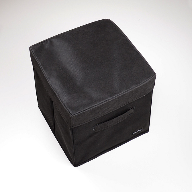 Короб с крышкой 30х30х30см для хранения вещей HY-Kr-black (Черный) Сумы - изображение 3