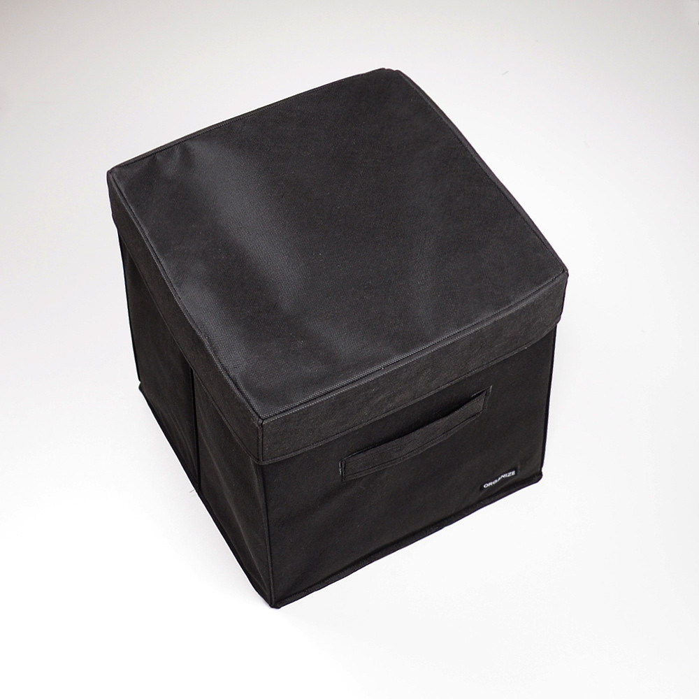 Короб з кришкою 30х30х30см для зберігання речей HY-Kr-black (Чорний) Суми - фото 3