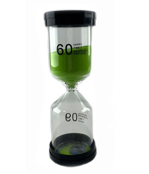 Часы песочные на 1 час зеленый песок Киев - изображение 1