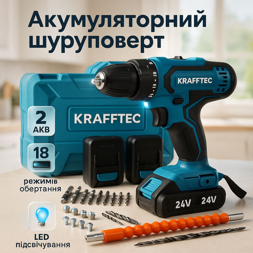 Шуруповерт з різними насадками та пристосуваннями, Акумуляторний шуруповерт з насадками в кейсі BC-15 Львів - фото 11