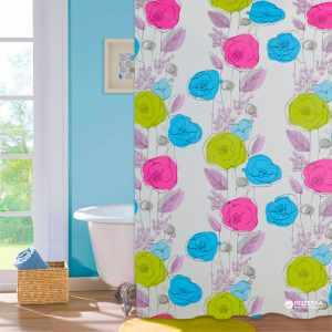Шторка для ванної 180*180см Colorful flowers МД Виланд Житомир - изображение 2