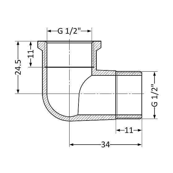 Угол Thermo Alliance Standart 1/2